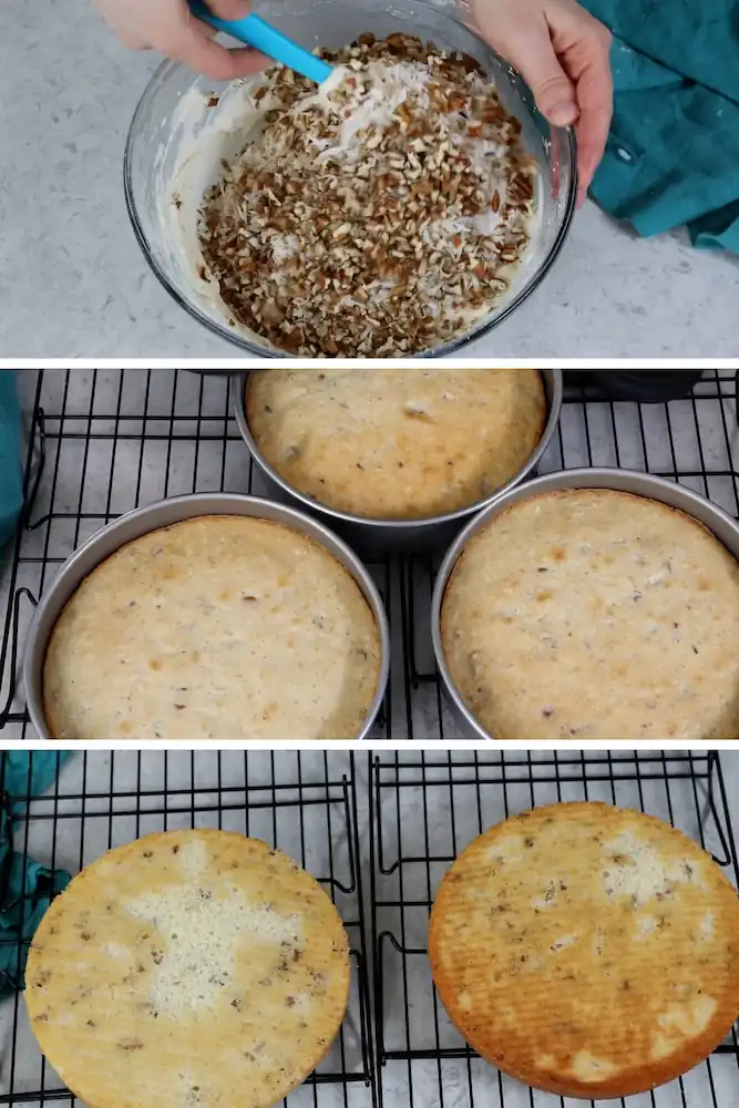 Procedure of baking of cake and removal from Pan