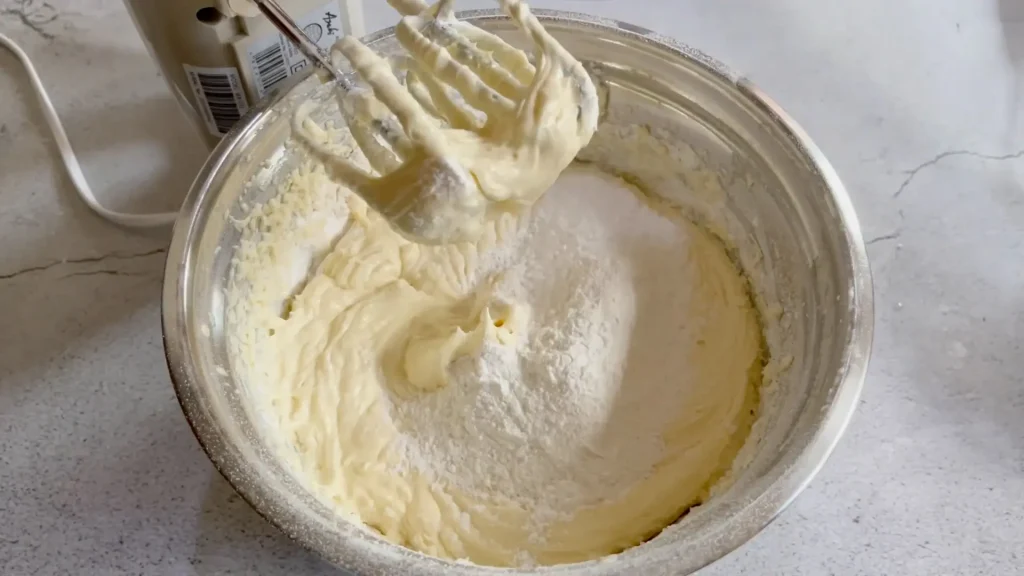 Adding Flour Mixture and Milk into the Butter Mixture