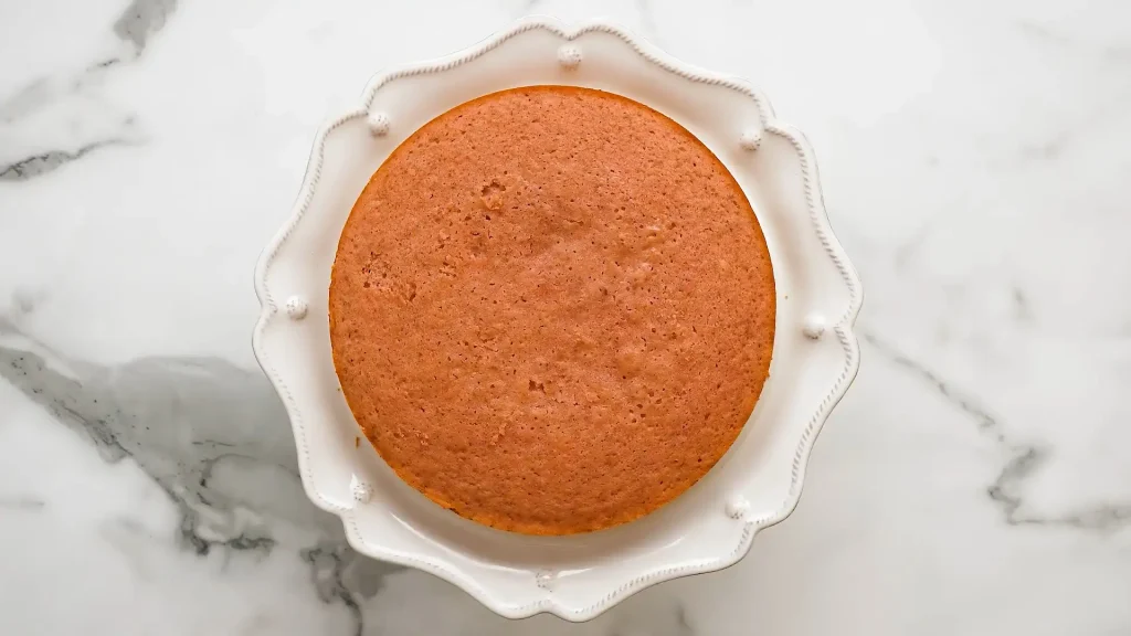 Baked Strawberry Cake in a plate