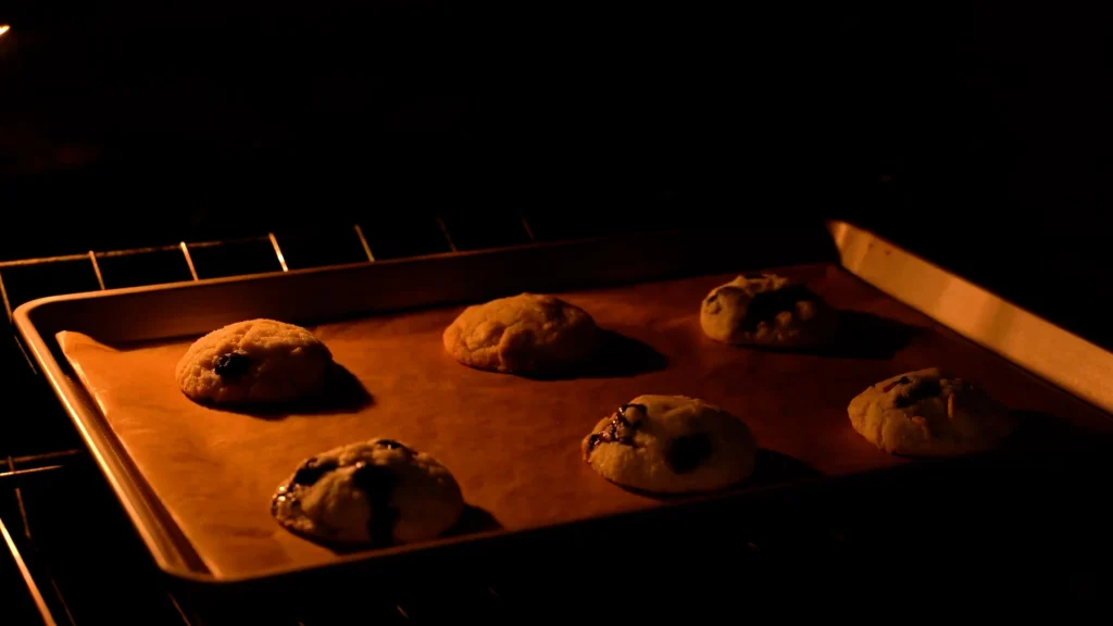 Baking of Blue Berry Cookies