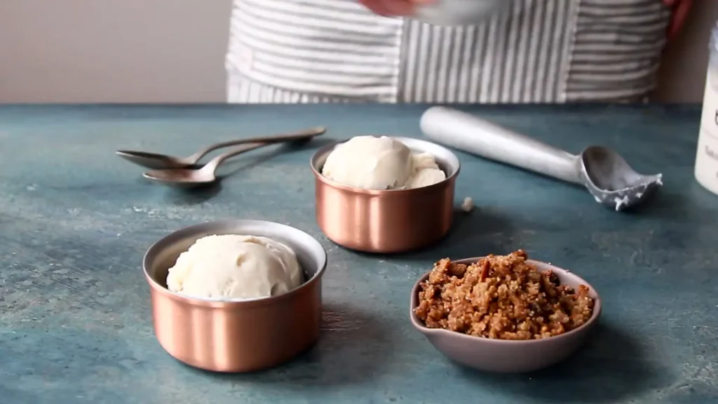 Churro ice cream in cup