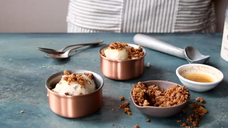 Churro ice cream in cup