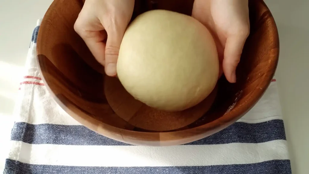 Prepared soft dough in bowl